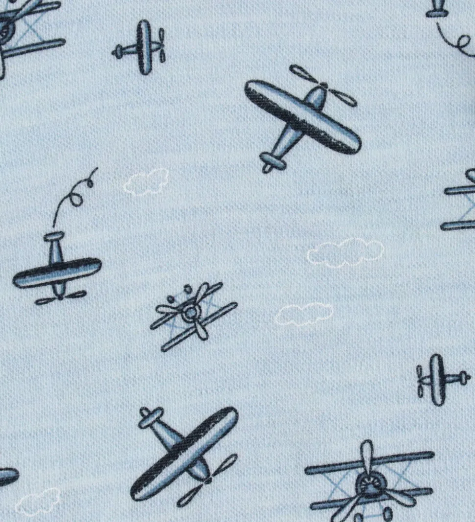 Joha Elefanthue - 1-lags - Uld/Bambus - Lyseblå m. Print