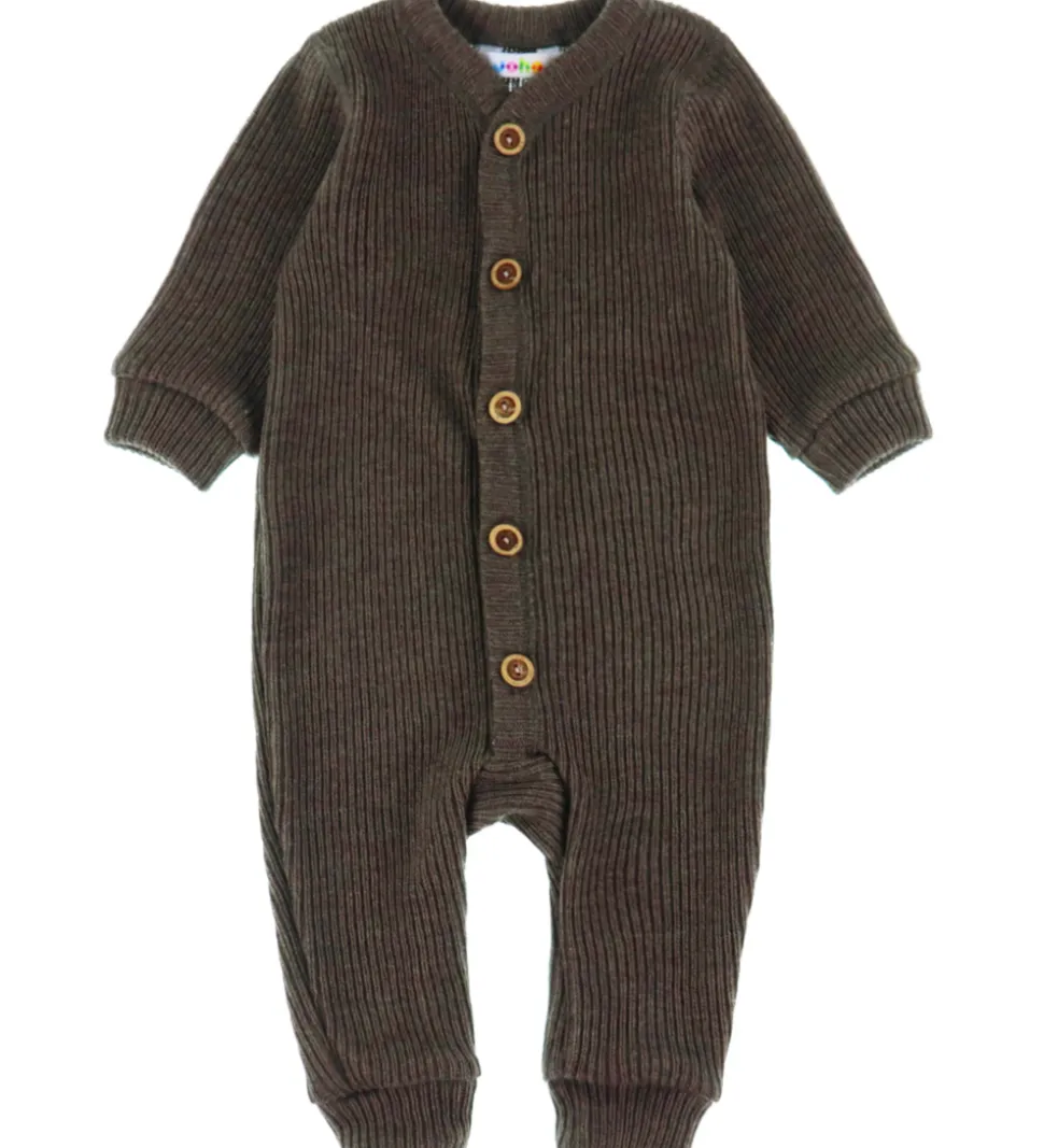 Joha Køredragt - Strik - Uld - Brun Meleret