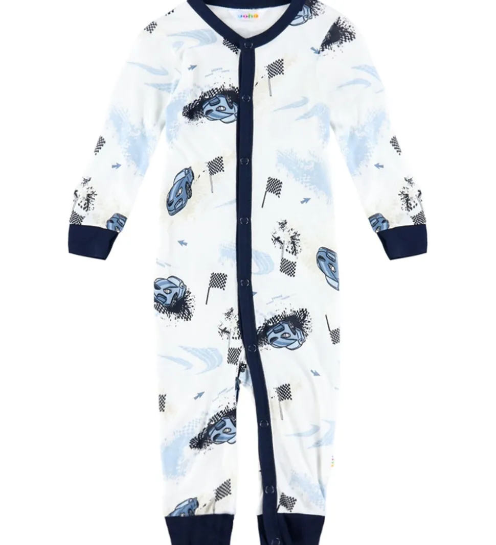 Joha Natdragt - Viskose/Bambus - Off White m. Print