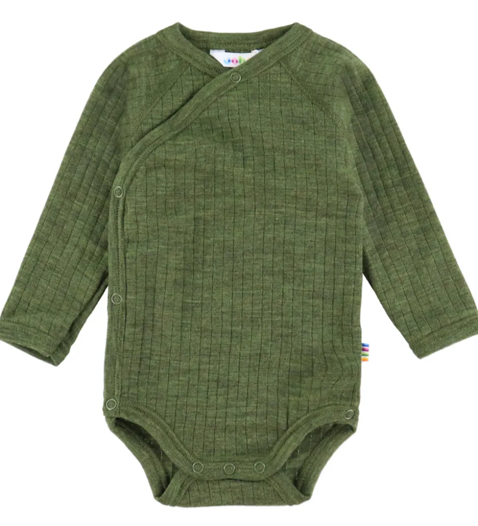 Joha Slå-om Body l/æ - Uld - Rib - Mørk Oliven