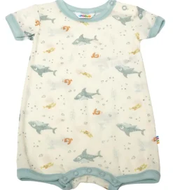 Joha Sommerdragt - Uld - Off White/Støvet Blå m. Fisk