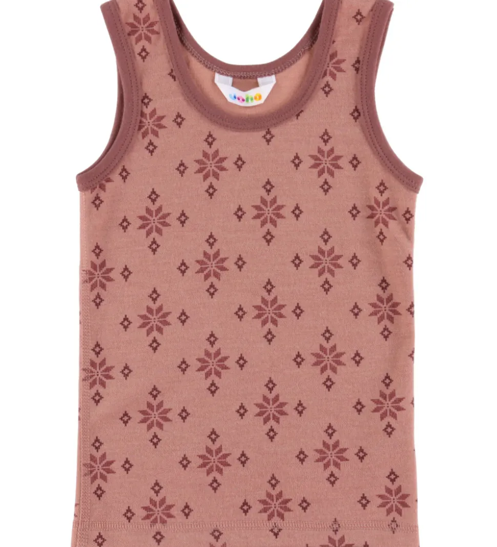 Joha Undertrøje - Uld/Bomuld - Rose m. Snefnug