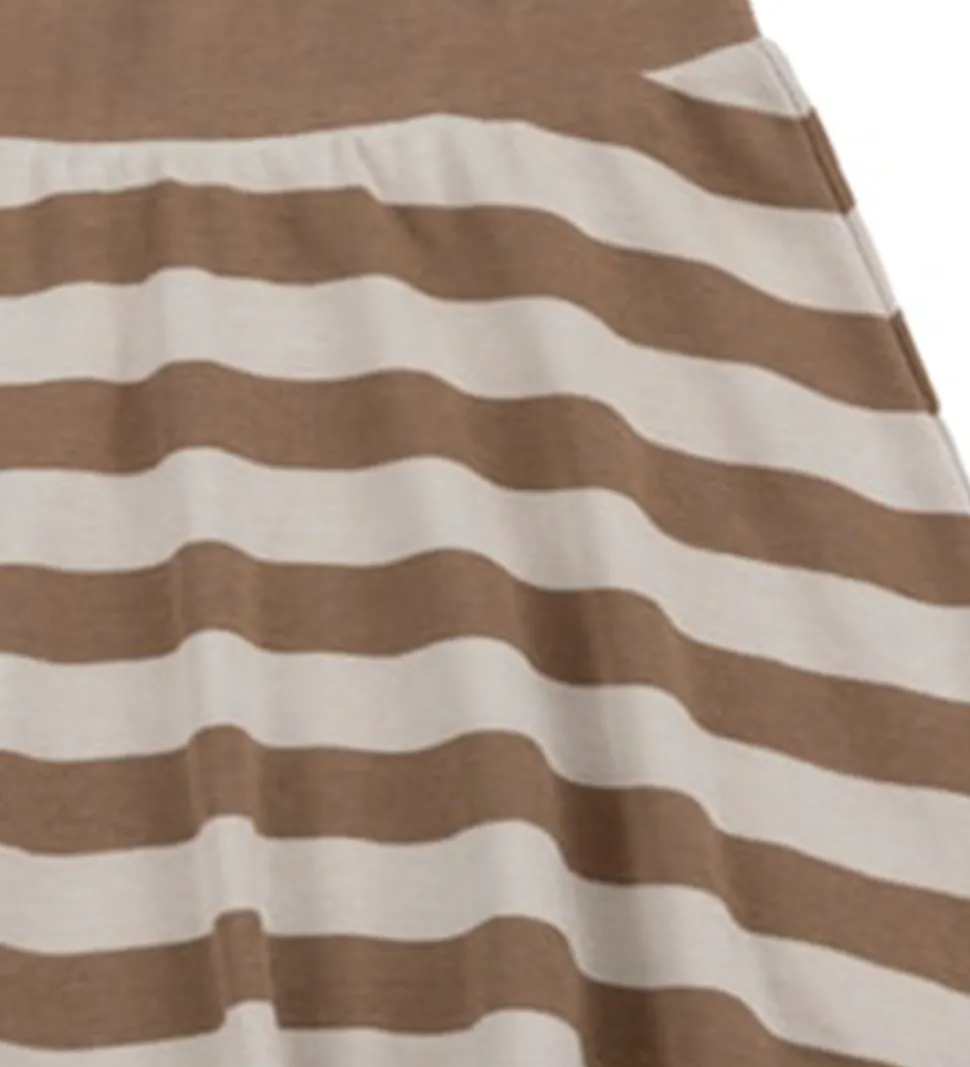Katvig Nederdel - Brun/Beige Stribet