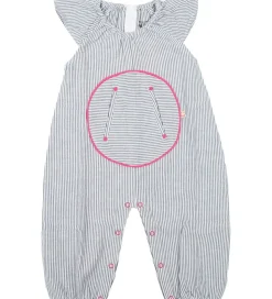 Katvig Sommerdragt - Blå/Hvid Stribet m. Pink