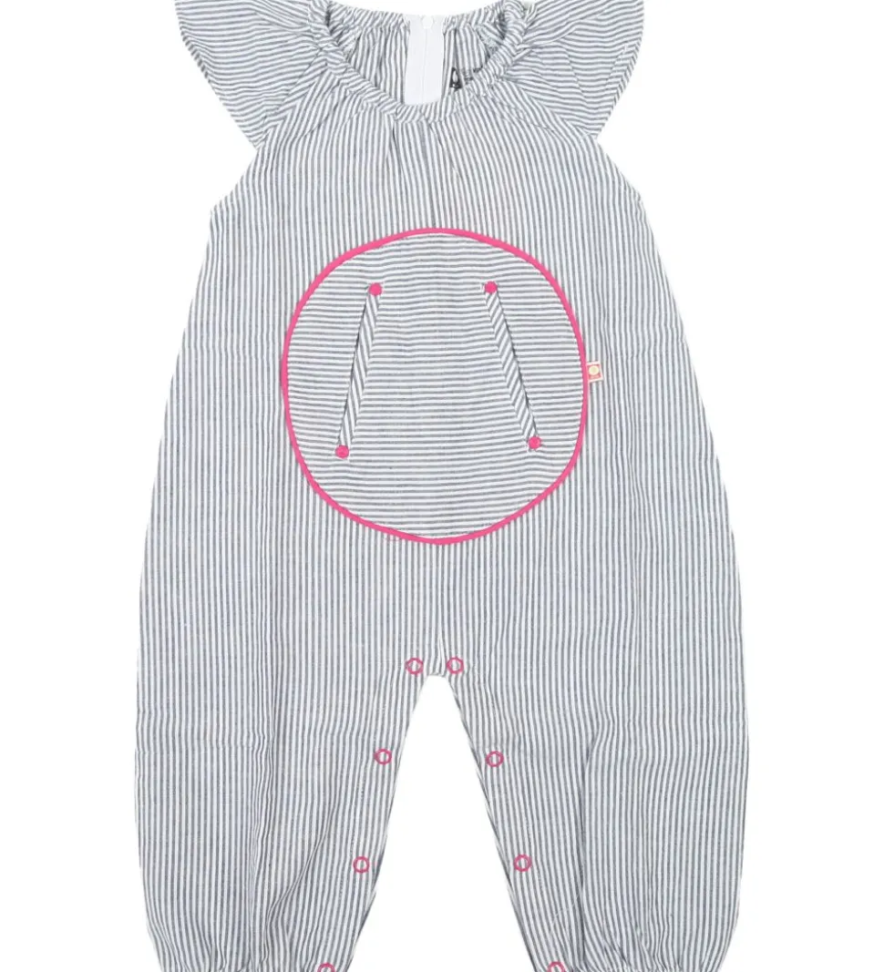 Katvig Sommerdragt - Blå/Hvid Stribet m. Pink