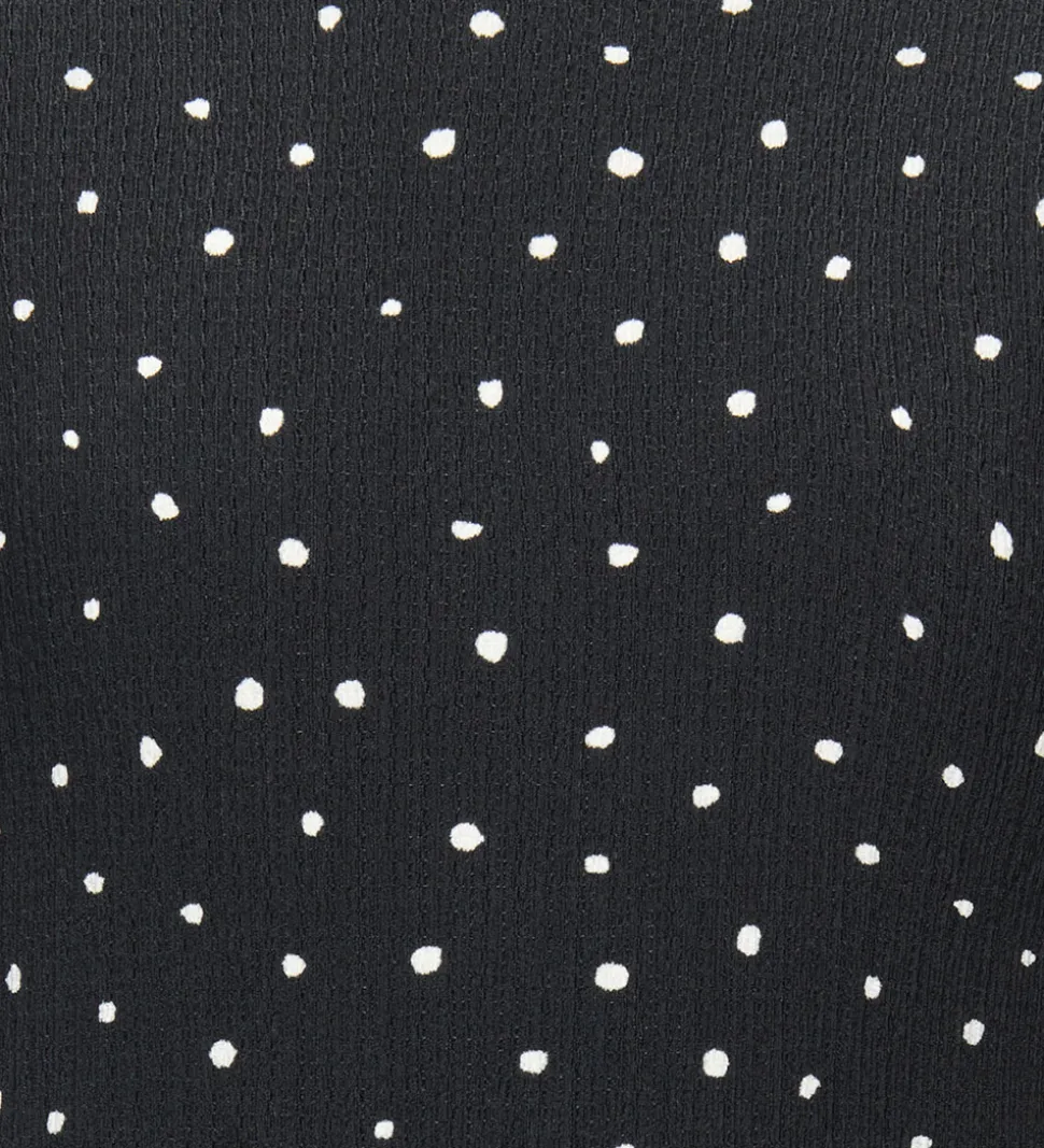Kids Only Bluse - KogMelia - Black/Dots Cloud Dancer
