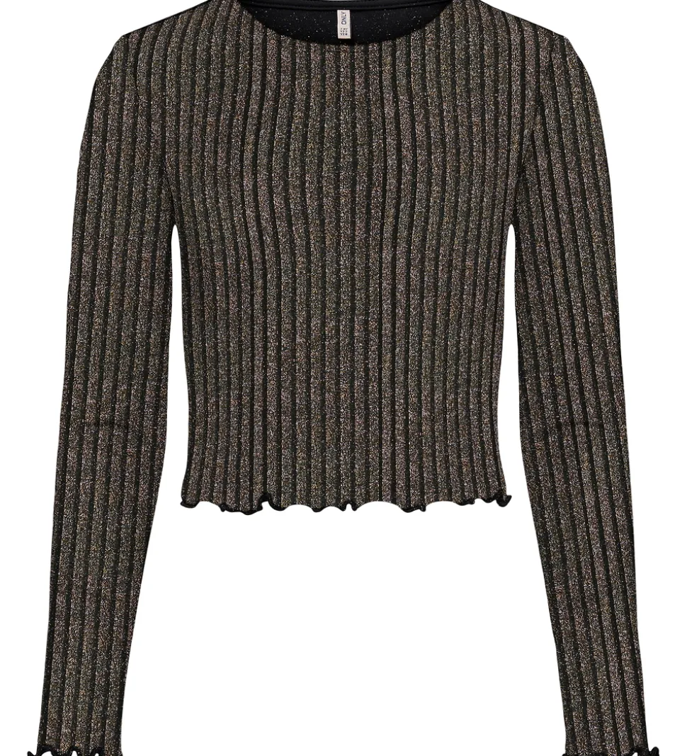 Kids Only Bluse - KogQueen - Black/Lurex Light Gold/Silver