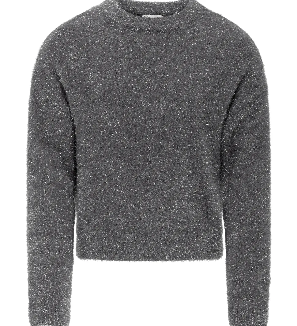 Kids Only Bluse - Strik - KogPiumo - Black/Silver Glitter