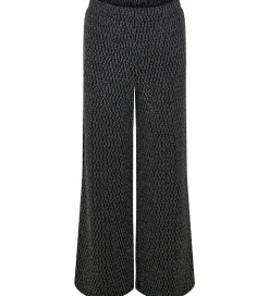 Kids Only Bukser - KogQueen - Black/Lurex Silver/Harlekin