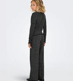 Kids Only Bukser - KogQueen - Black/Lurex Silver/Harlekin