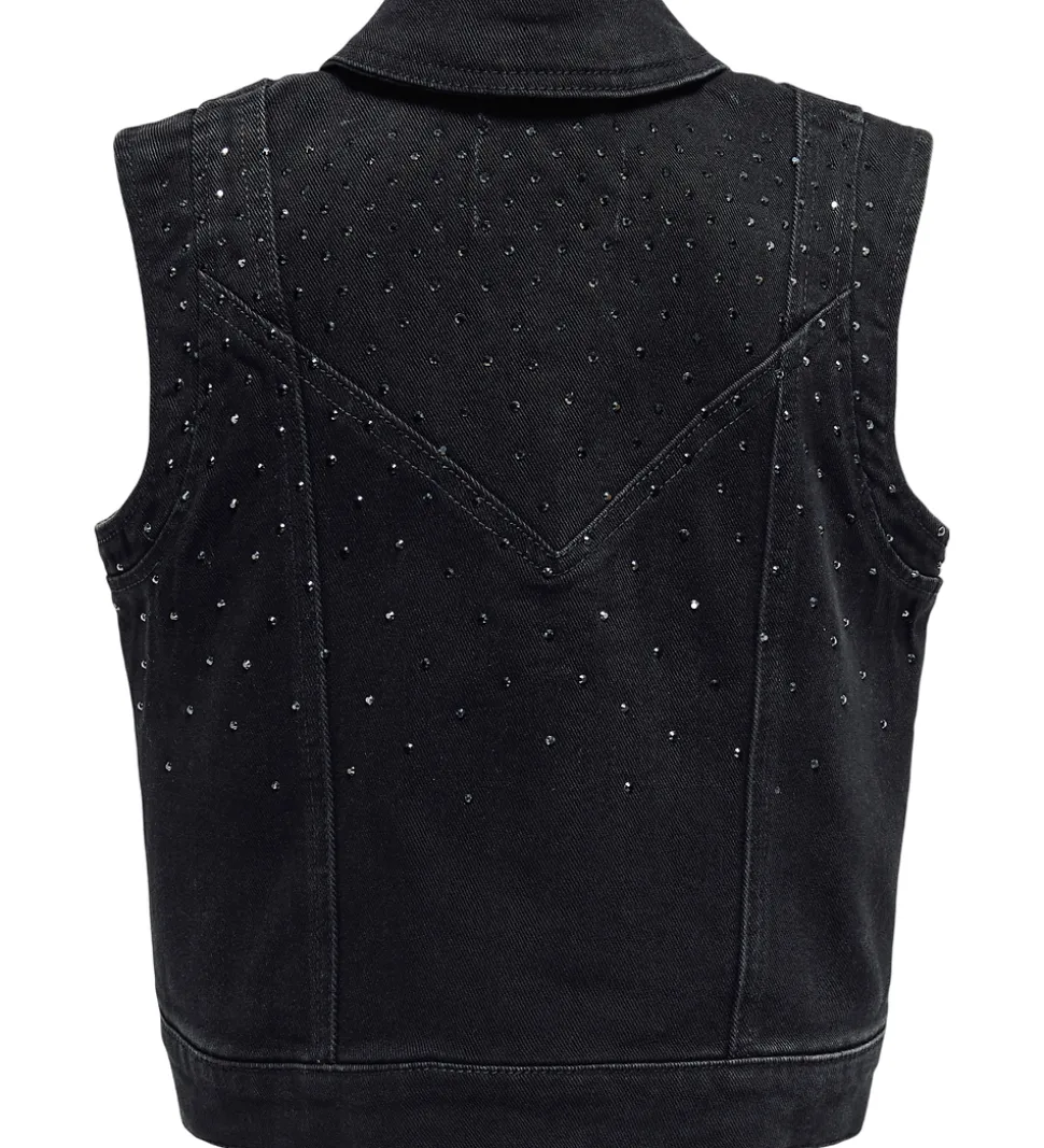 Kids Only Denimvest - KogKennedy - Washed Black/Rhinestone
