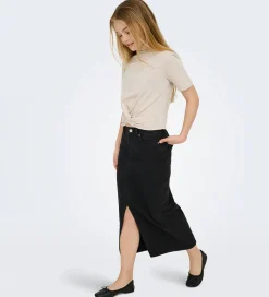 Kids Only Nederdel - Denim - Midi - KogSiri - Washed Black