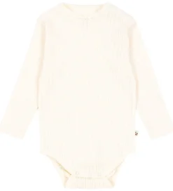 Konges Sløjd Body l/æ - Minnie - Buttercream m. Hulmønster