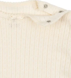 Konges Sløjd Body l/æ - Minnie - Buttercream m. Hulmønster