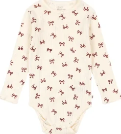 Konges Sløjd Body l/æ - Minnie - Bow Rouge m. Hulmønster