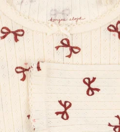 Konges Sløjd Body l/æ - Minnie - Bow Rouge m. Hulmønster