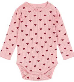 Konges Sløjd Body l/æ - Minnie - Amour Rouge m. Hulmønster