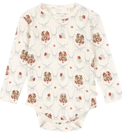 Konges Sløjd Body l/æ - Rib - Minnie - Puppy m. Hulmønster