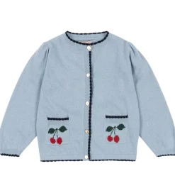 Konges Sløjd Cardigan - Bomuld/Uld - Strik - Alexa - Blue Fog