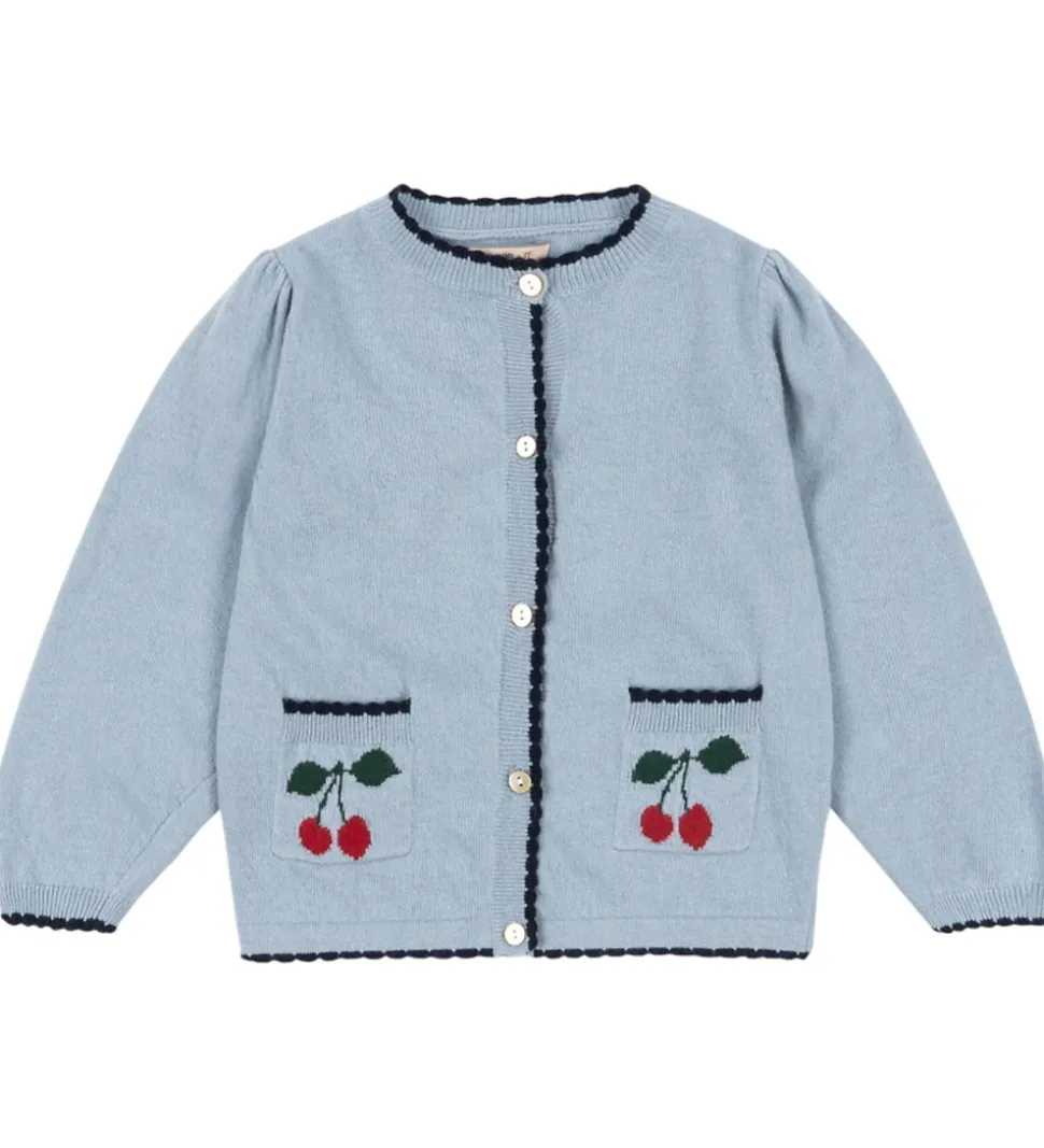 Konges Sløjd Cardigan - Bomuld/Uld - Strik - Alexa - Blue Fog