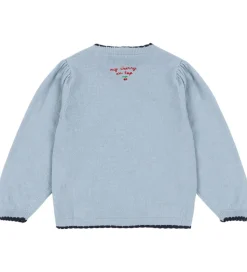 Konges Sløjd Cardigan - Bomuld/Uld - Strik - Alexa - Blue Fog