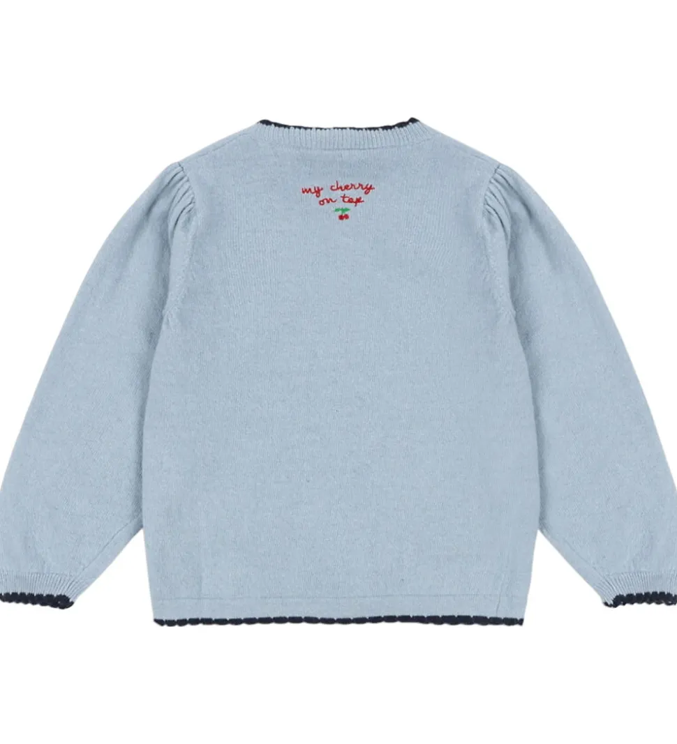 Konges Sløjd Cardigan - Bomuld/Uld - Strik - Alexa - Blue Fog