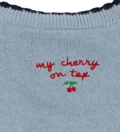 Konges Sløjd Cardigan - Bomuld/Uld - Strik - Alexa - Blue Fog