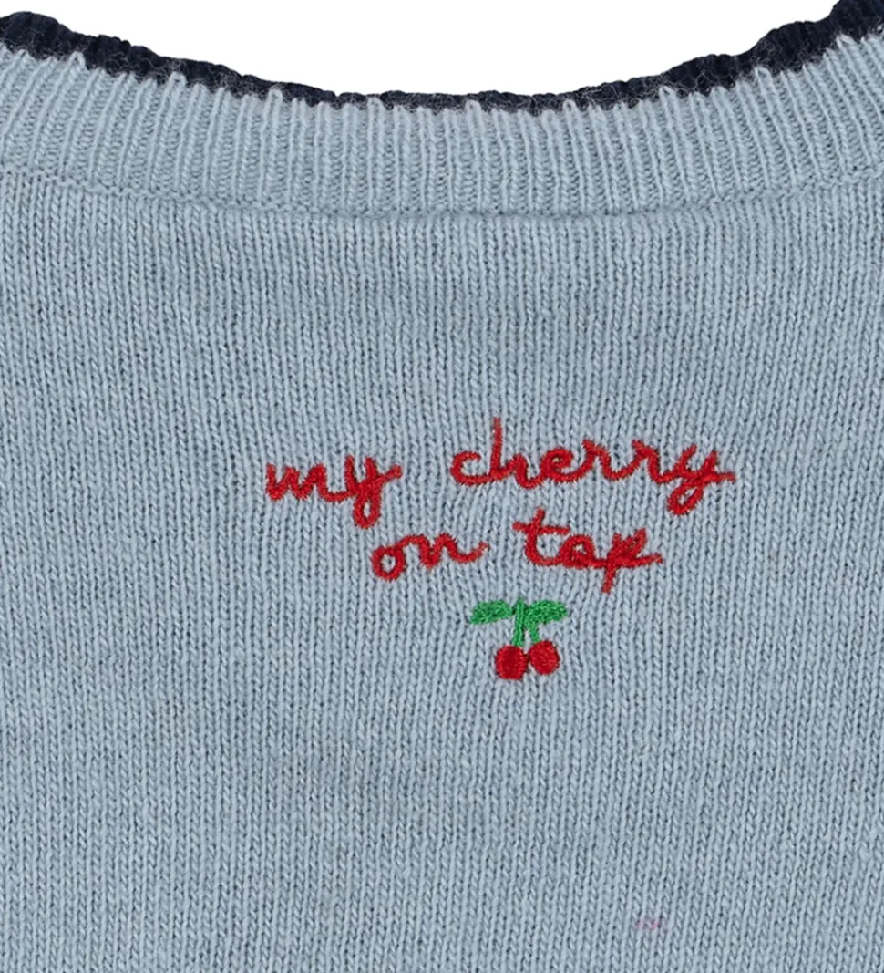 Konges Sløjd Cardigan - Bomuld/Uld - Strik - Alexa - Blue Fog