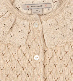 Konges Sløjd Cardigan - Strik - Buttercream m. Hulmønster