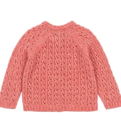 Konges Sløjd Cardigan - Uld- Strik - Isa - Pink m. Hulmønster