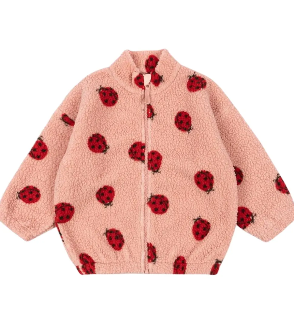 Konges Sløjd Fleecejakke - Jody Teddy - Ladybug Pink