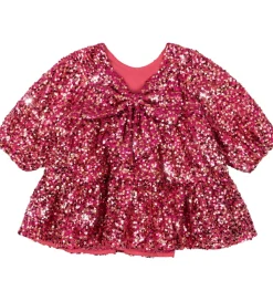 Konges Sløjd Kjole - Lila Sequin Bow - Sparkling Sangria