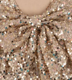 Konges Sløjd Kjole - Lila Sequins Bow - Gold Glitter