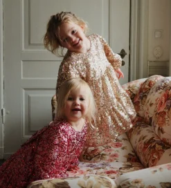 Konges Sløjd Kjole - Lila Sequins Bow - Gold Glitter