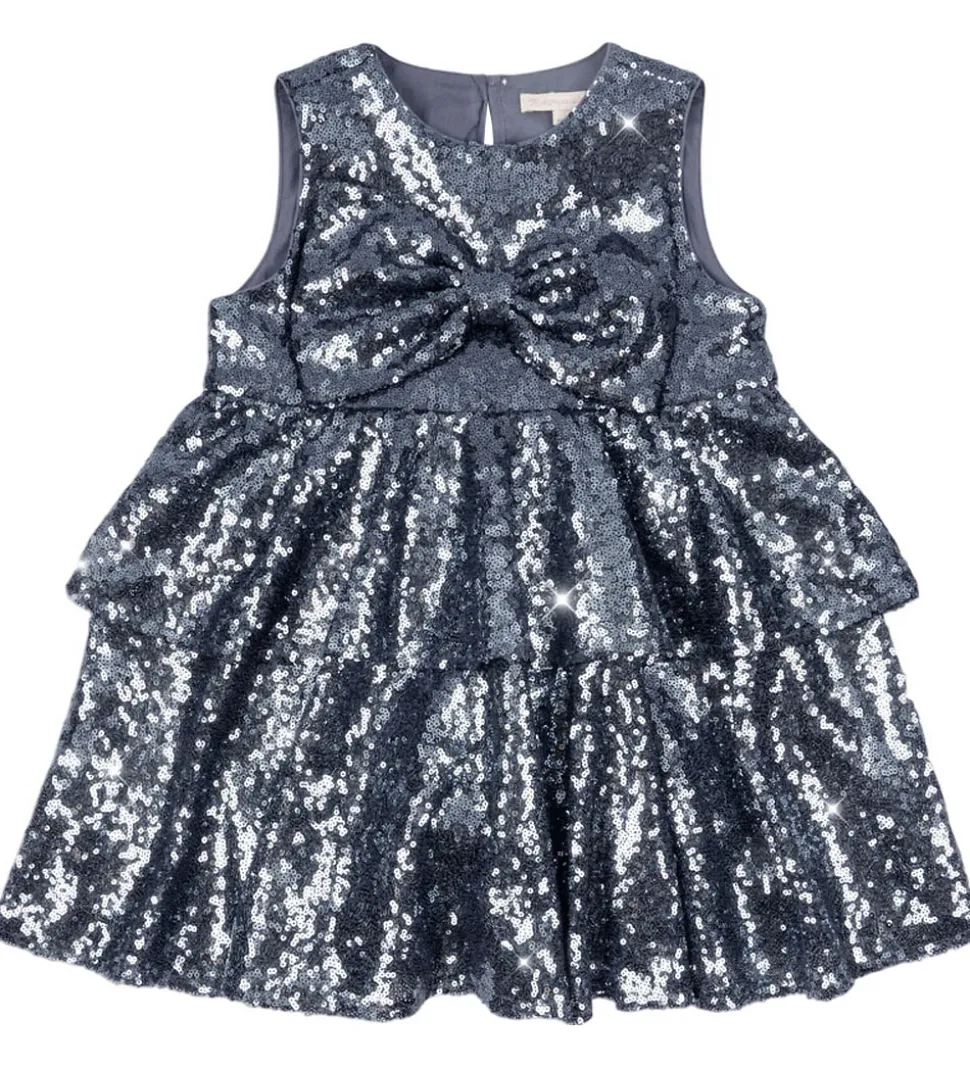 Konges Sløjd Kjole - Rosie - Bel Air Blue m. Pailletter