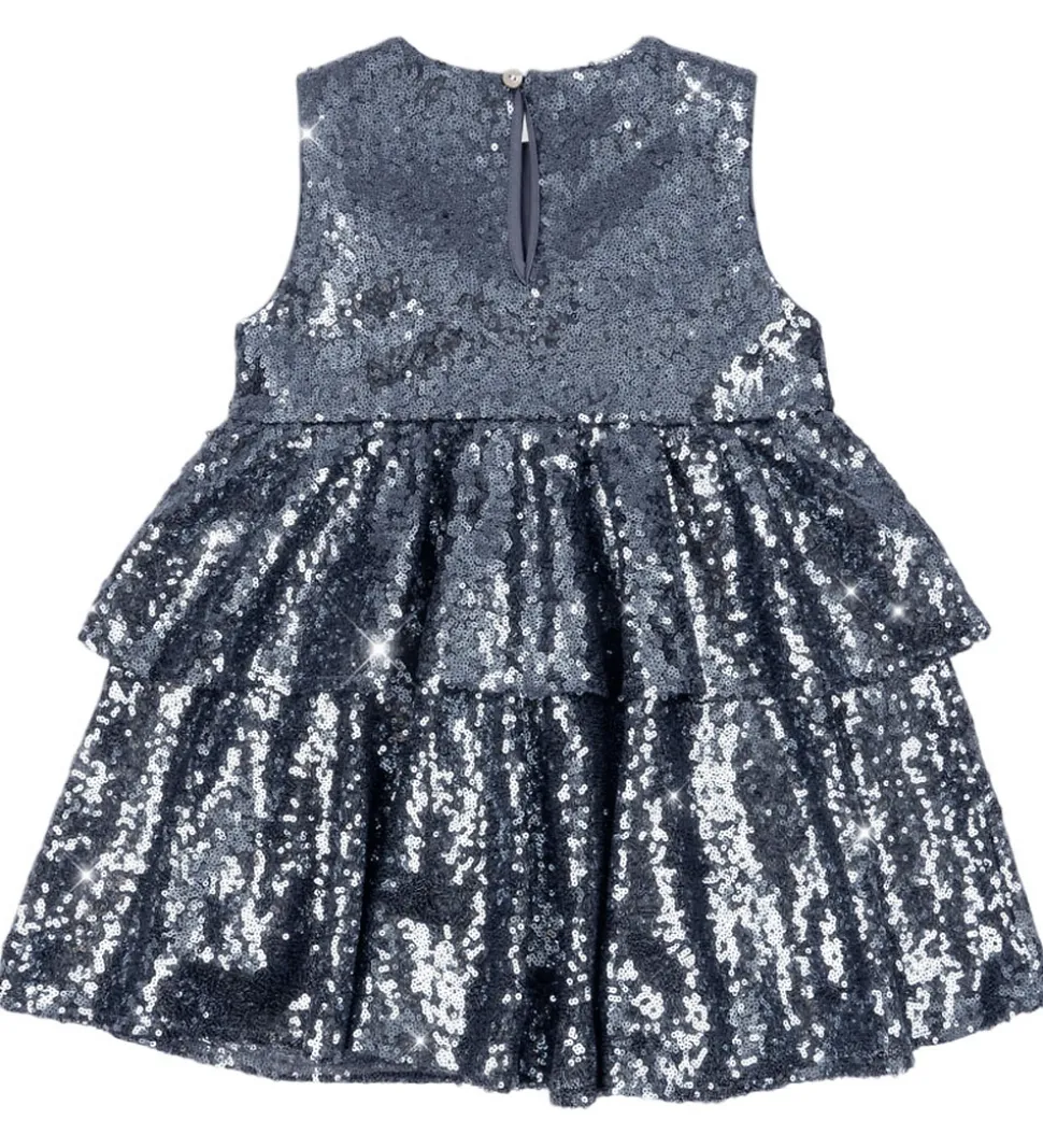 Konges Sløjd Kjole - Rosie - Bel Air Blue m. Pailletter