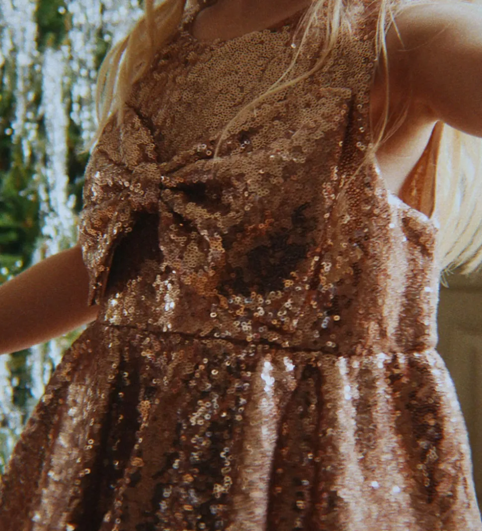 Konges Sløjd Kjole - Rosie - Smoke Gray m. Pailletter