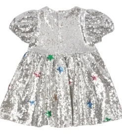 Konges Sløjd Kjole - Starla Star Dust - Star Sequin Silver