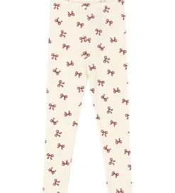 Konges Sløjd Leggings - Minnie - Bow Rouge m. Hulmønster