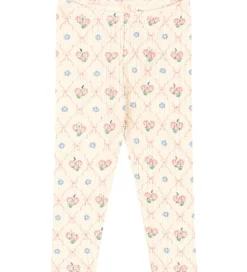 Konges Sløjd Leggings - Rib - Minnie - Fleur Decor m. Hulmønster