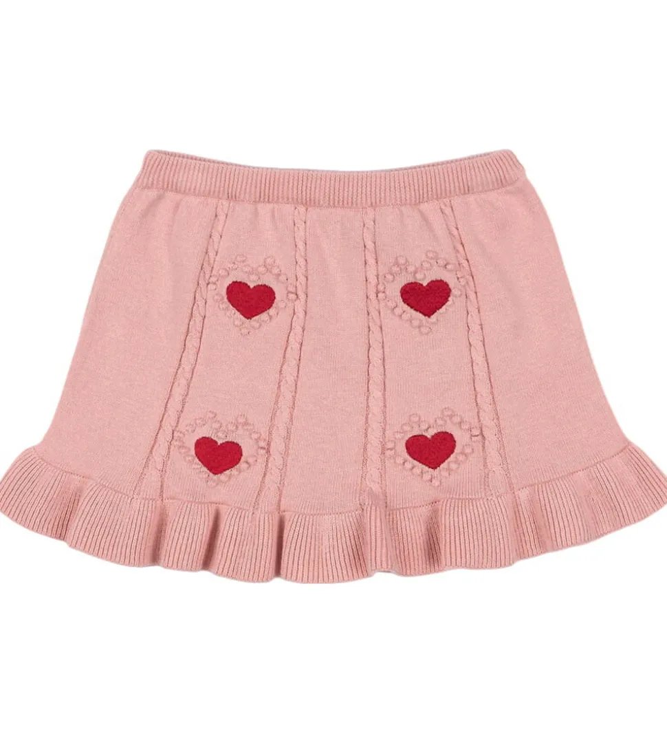 Konges Sløjd Nederdel - Strik - Soleil - Silver Pink