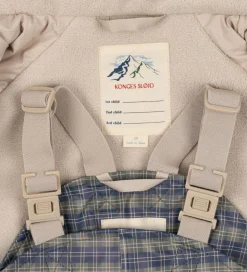 Konges Sløjd Regntøj m. Seler/Fleece - Palme - Laurel Blue Check