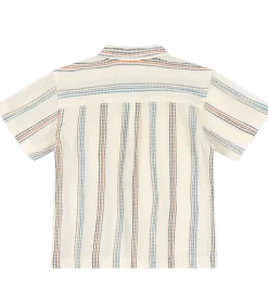 Konges Sløjd Skjorte K/Æ - Vincent - Antique White m. Striber