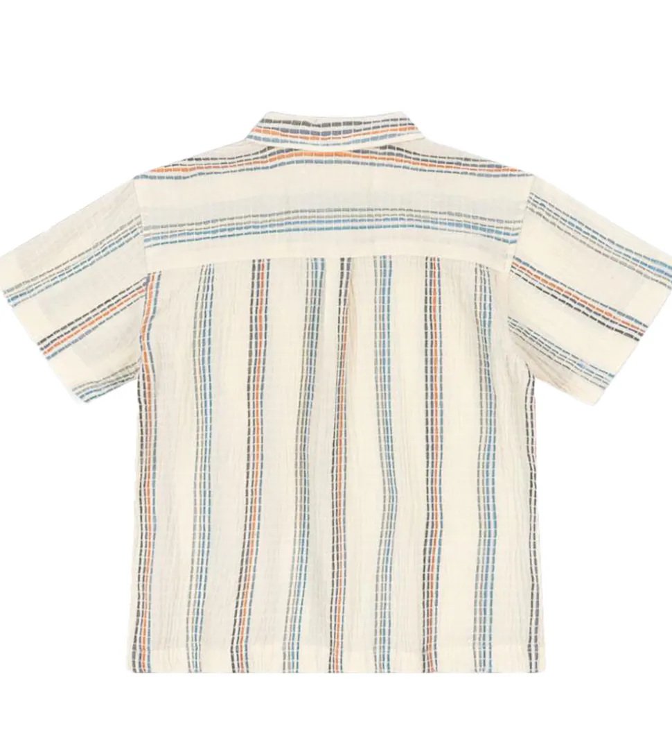 Konges Sløjd Skjorte K/Æ - Vincent - Antique White m. Striber