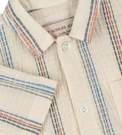 Konges Sløjd Skjorte K/Æ - Vincent - Antique White m. Striber