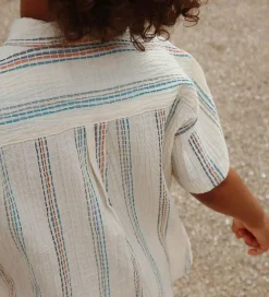 Konges Sløjd Skjorte K/Æ - Vincent - Antique White m. Striber