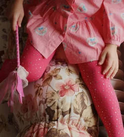 Konges Sløjd Strømpebukser - Glam - Amour Pink m. Rhinsten