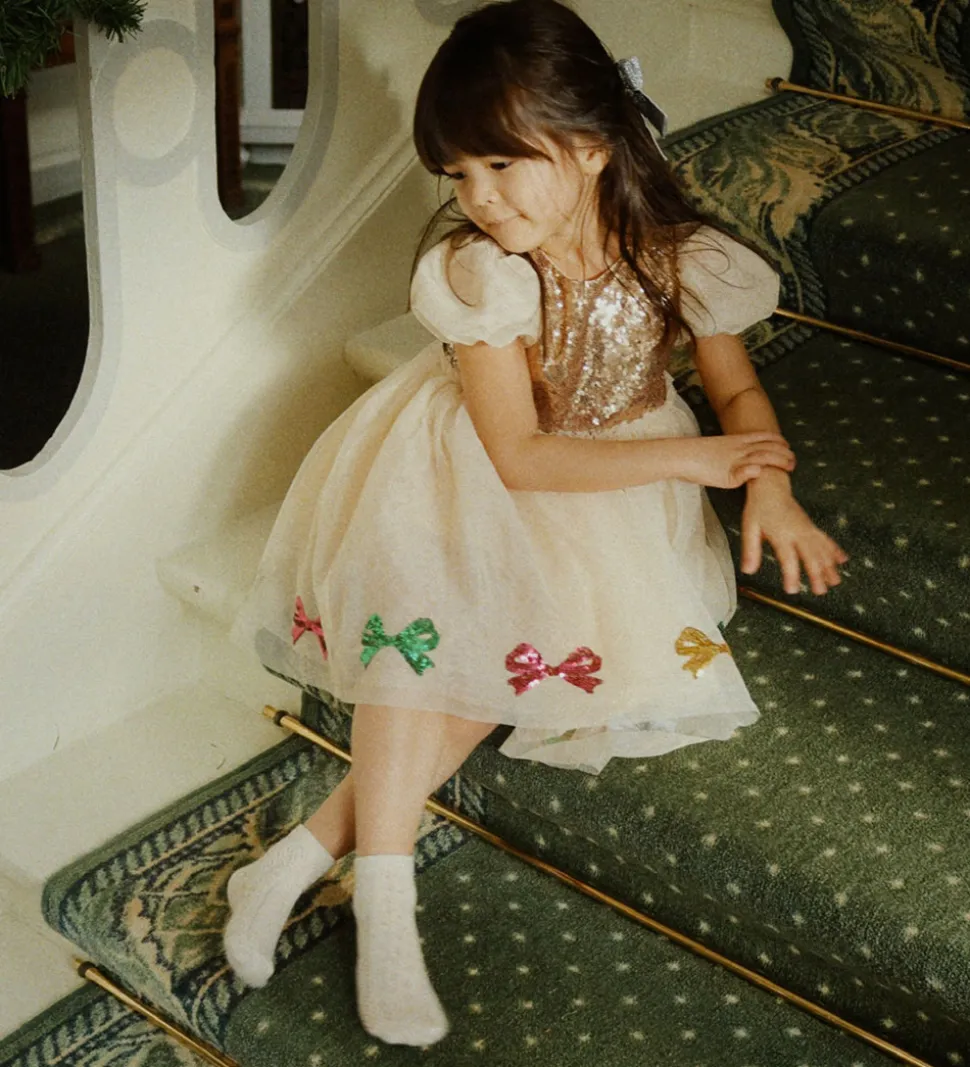 Konges Sløjd Strømper - Bomuld/Uld - Off White m. Hulmønster