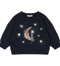 Konges Sløjd sweatshirt - Loupy Lou - Dark Navy m. Måne