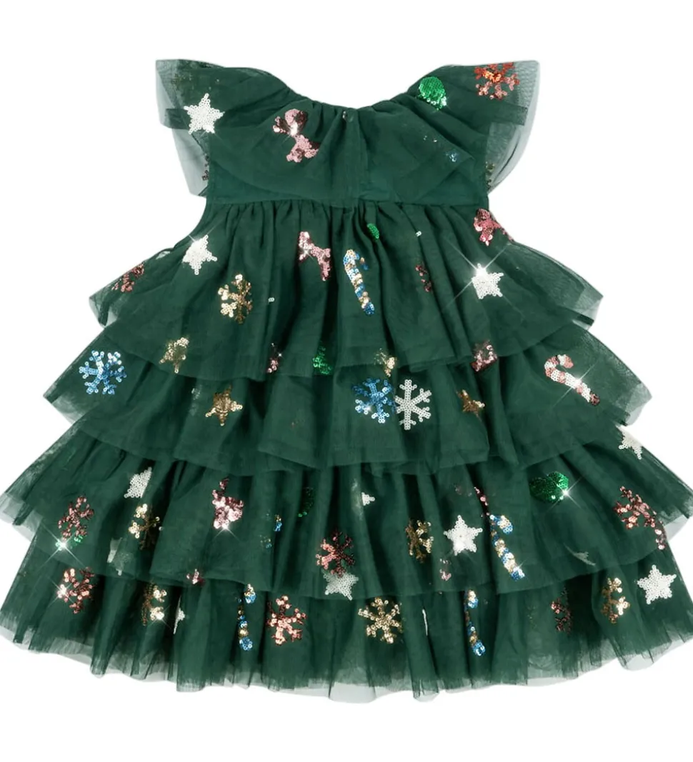 Konges Sløjd Tylkjole - Yvonne Christmas - Hunter Green m. Paill